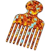 Hair Picks for Women Curly Hair Wide Tooth Comb for Curls Long Tooth Pick Comb Detangling Lifting Combs, Hairs Styling Tool, 4.8 Inches, Brown
