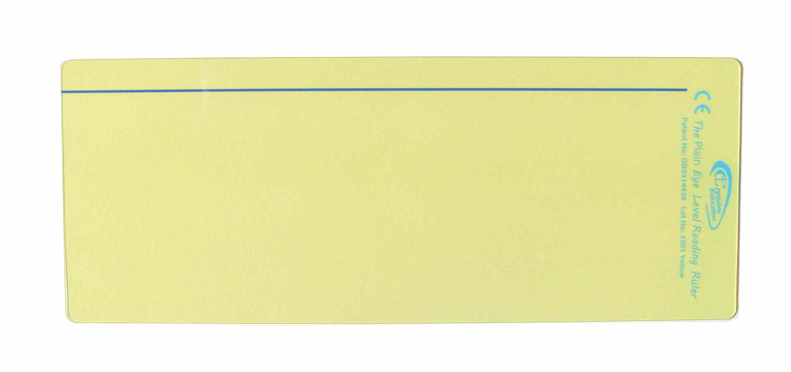The Original Plain Window Reading Ruler Overlays - Yellow (Pack of 10) by Crossbow Education UK - Dyslexia Aids and Visual Stress Specialists