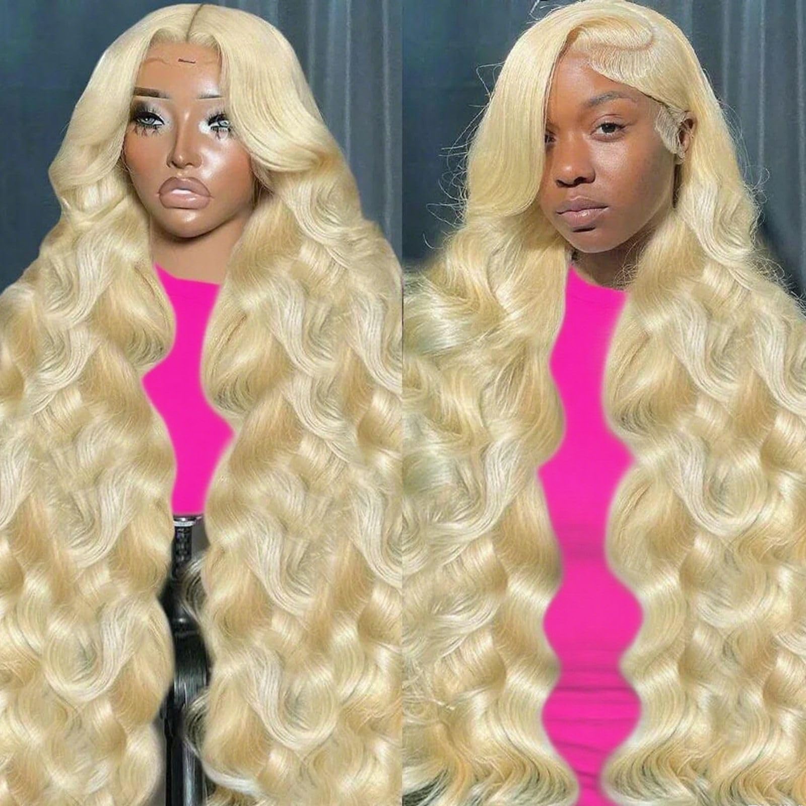 serwell 30 Inch 613 13x6 Lace Front Wig Human Hair Blonde Wig Human Hair 200 Density 613 HD Lace Frontal Wig 13x6 Body Wave Blonde Lace Front Wigs for Women Pre Plucked with Baby Hair
