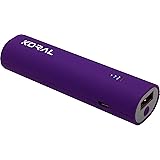 Koral 3350 Portable Charger - 3350mAh Lipstick Size Power Bank (External Battery) for Iphone 6, 7, 8, X, Samsung Galaxy, all Android - Purple