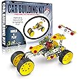 3 Bees & Me STEM Car Building Erector Toy Kit | Educational Metal Project for Boys and Girls Aged 8-11 Years Old (Ages 6-7 wi