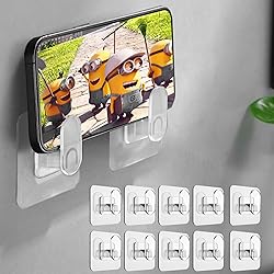 DELITON Clear Cute Storage Hooks, 10 Pack, Adhesion