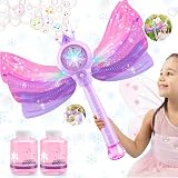 Britik Bubble Wand Kids Light Music Bubble Machine Fairy Wand Gift