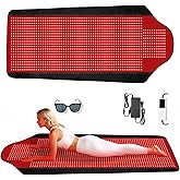 Largest 1444 LEDs Infrared Red Light Therapy Mat for Full Body, Upgraded Easy Cleaning Premium TPU Red Light Therapy Blanket, Dual Wavelength Infrared Blanket for Back Belly Knee Joint Muscle