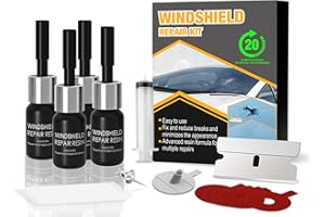 tuncate Windshield Repair Kit for Chips and Cracks– 4 Pack Glass Repair Kit with Enhanced Injection Head for Chips, Cracks & 