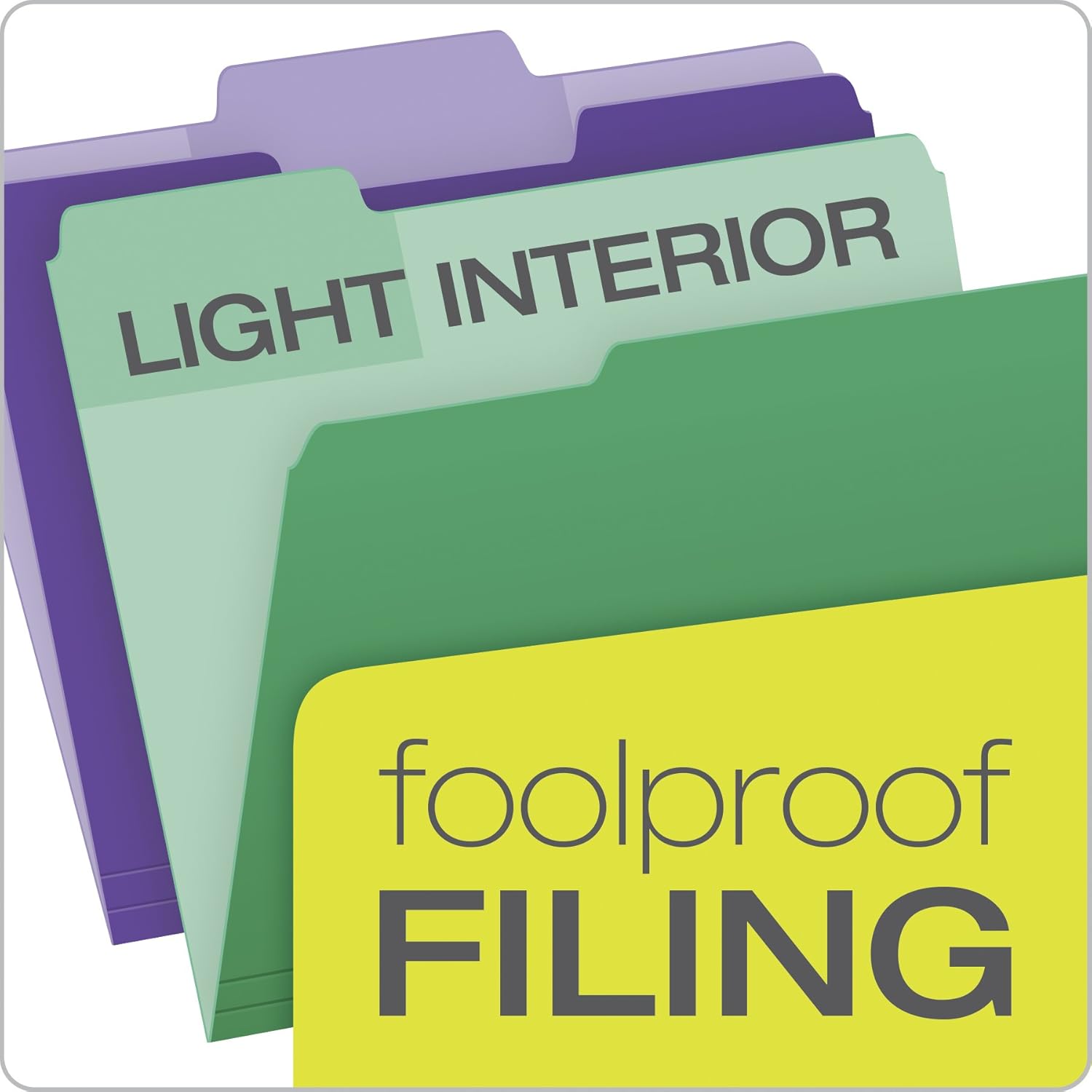 Pendaflex 84370 File Folders with Erasable Tabs, 1/3 Cut Top Tab, Letter, Assorted (Pack of 30) : Hanging File Folders : Office Products