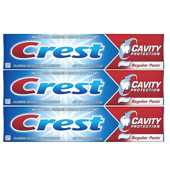Crest Toothpaste Cavity Protection Regular (Pack of 3) Beauty
