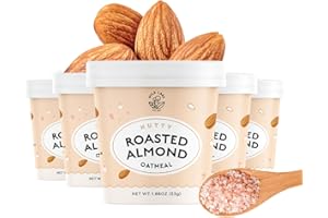 MYLK LABS EST. 2017 Mylk Labs Almond Gluten Free Oatmeal Cups - Low Sugar Breakfast, High Fiber Thin Rolled Oats, High Protein Instant Oatmeal, Non GMO, Vegan - 6 Pack