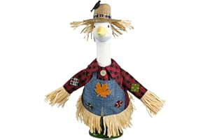 HALSHI Scarecrow Porch Goose Outfits for 23 Inch Lawn Statue, Costume for Plastic/Cement Goose Statue, Seasonal Fall Sculpture Clothes for Garden Yard Patio Party Decoration