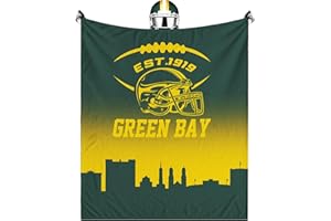 xtvzimke Green Bay Blanket, Gifts for Men Women Sports Lovers Throw Blankets, Lightweight Flannel Team Color Blanket for Sofa Bed Decor Fan, 80" X 60"