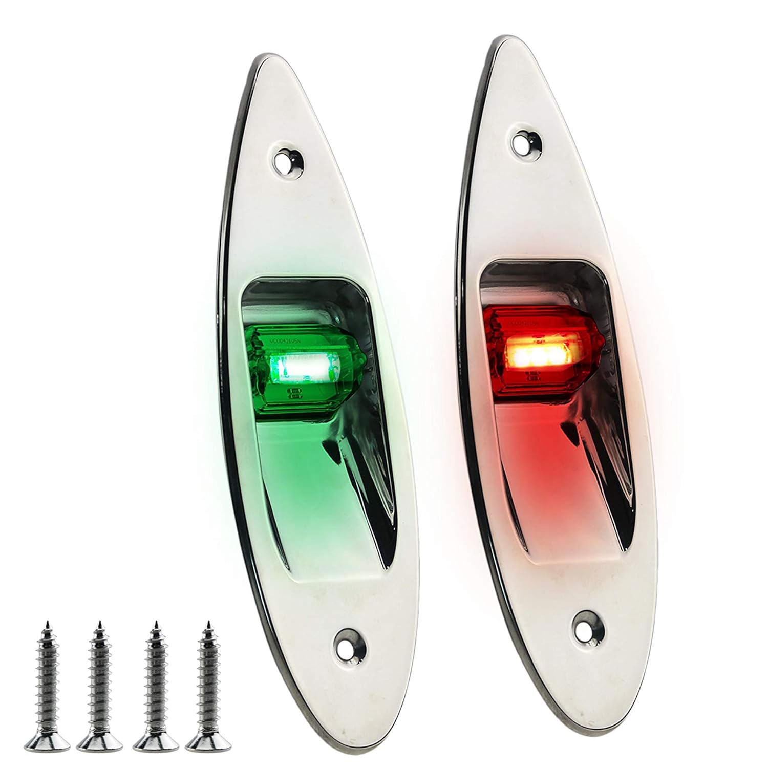 IZTOSS 2 Pack of 12V Marine Boat Waterproof Navigational LED Side Bow