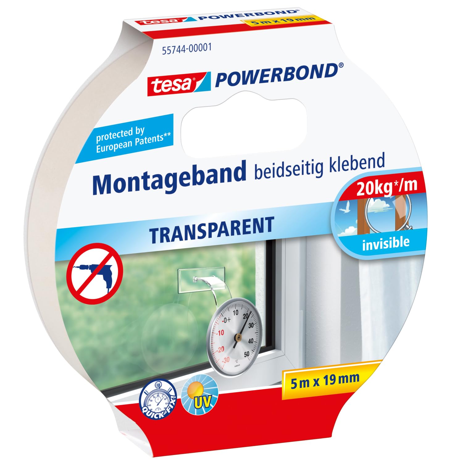 tesa Powerbond Transparent,55744-00001-02