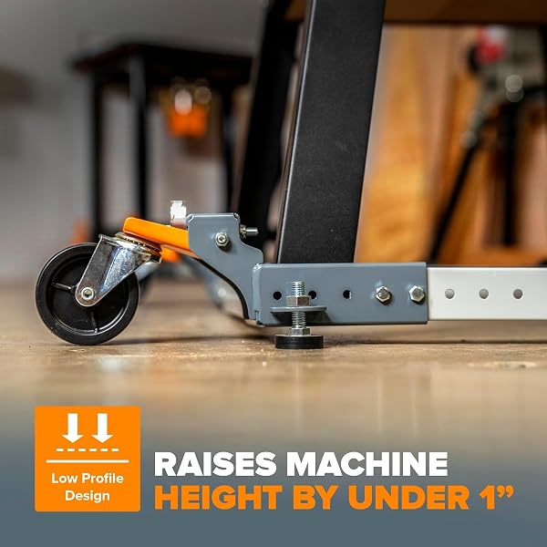 BORA ADJUSTABLE UNIVERSAL MOBILE BASE BORA PORTAMATE PM-1000. MOVE YOUR HEAVY TOOLS AND EQUIPMENT AROUND YOUR SHOP WITH EASE AND STABILITY
