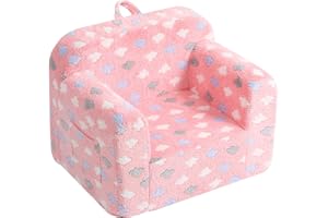 Givjoy Toddler Chair – Plush Kids Sofa with Carry Handle, Comfy Convertible Lounger for Boys & Girls, Bedroom & Reading Chair