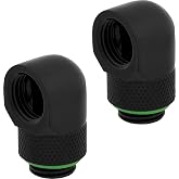Corsair Hydro X Series 90&deg; Rotary Adapter Twin Pack, Black, Model Number: CX-9055009-WW