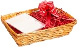 Green Leaves Honey Wicker Basket Kit Gift Hamper Red Packaging