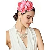 Clastere Fascinators Hats for Women - Tea Party Kentucky Flower Fascinator Derby Floral Headband with Hair Clip