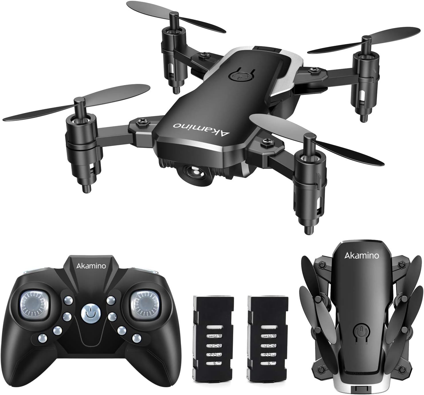 Akamino Mini Drone 2.4GHz Foldable Pocket RC Quadcopter with Headless Mode, 3D Flips, One Key Return Helicopter for Beginners, Kids