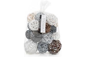 ANDALUCA Decorative Balls Vase Filler Bag with Orbs, Balls (Grey)