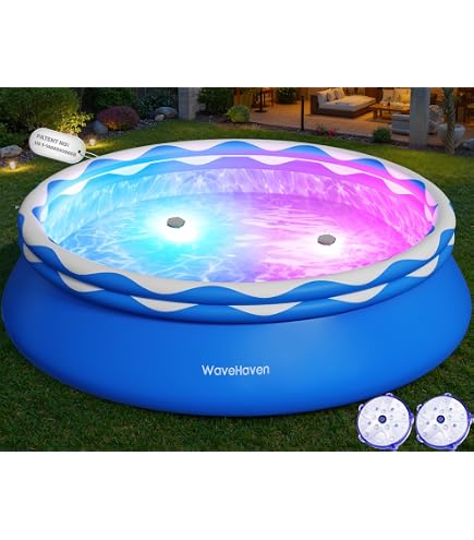 Piscina Hinchable Familiar De 3 Anillos GALAXYER – 205x125x50 Cm, De PVC Sin BPA, Ideal Para Jardín Y Playa