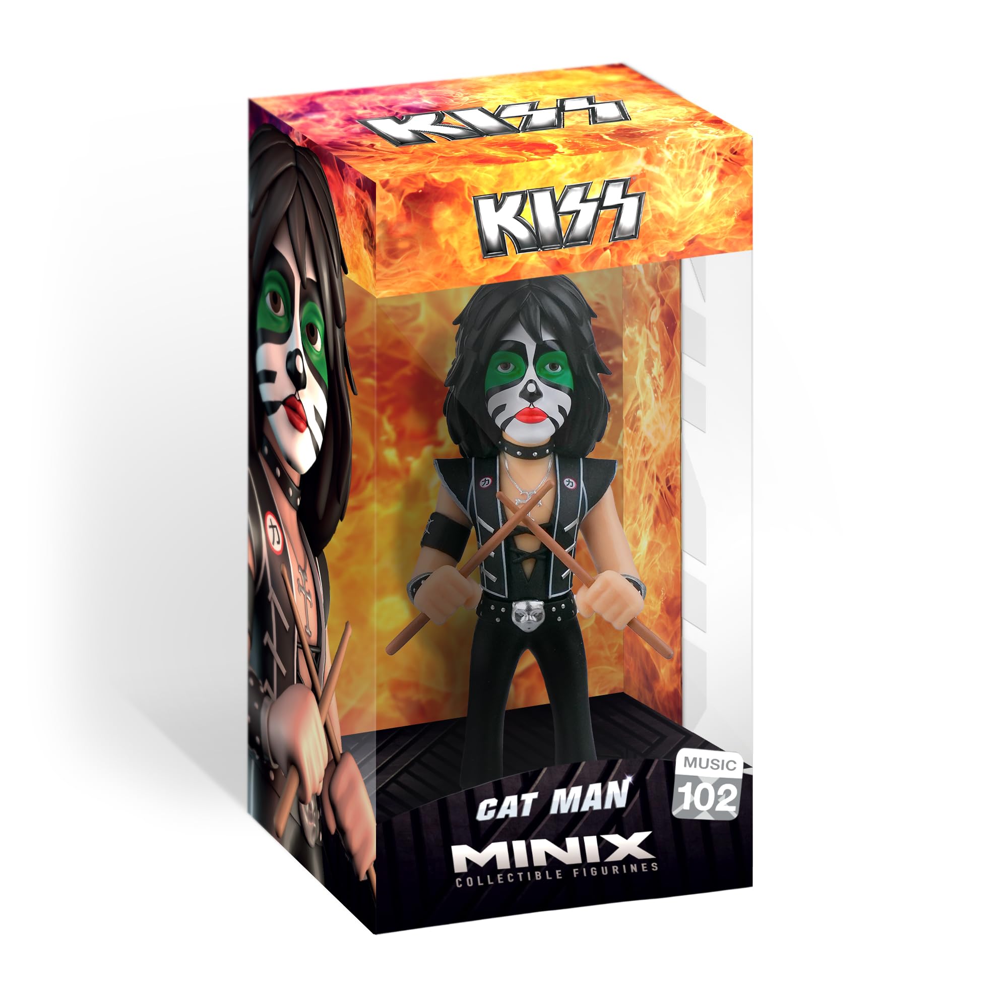 MINIX KISS Catman Model – Collectible KISS 12cm Figure Rock Icon Range for Fans