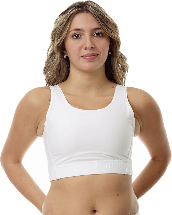 Underworks MagiCotton Sports Bra and Binding Minimizer Bra at Amazon