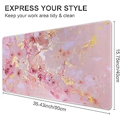 Anyshock Pink Desk Mat, Gaming Mouse Pad Large, XXL