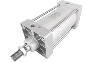 Baomain Pneumatic Air Cylinder SC 125 x 200,PT 1/2,Bore 4.92 inch(125 mm),Stroke 7.87 inch(200mm),Dual Action 1 Mpa,for Industrial Machinery