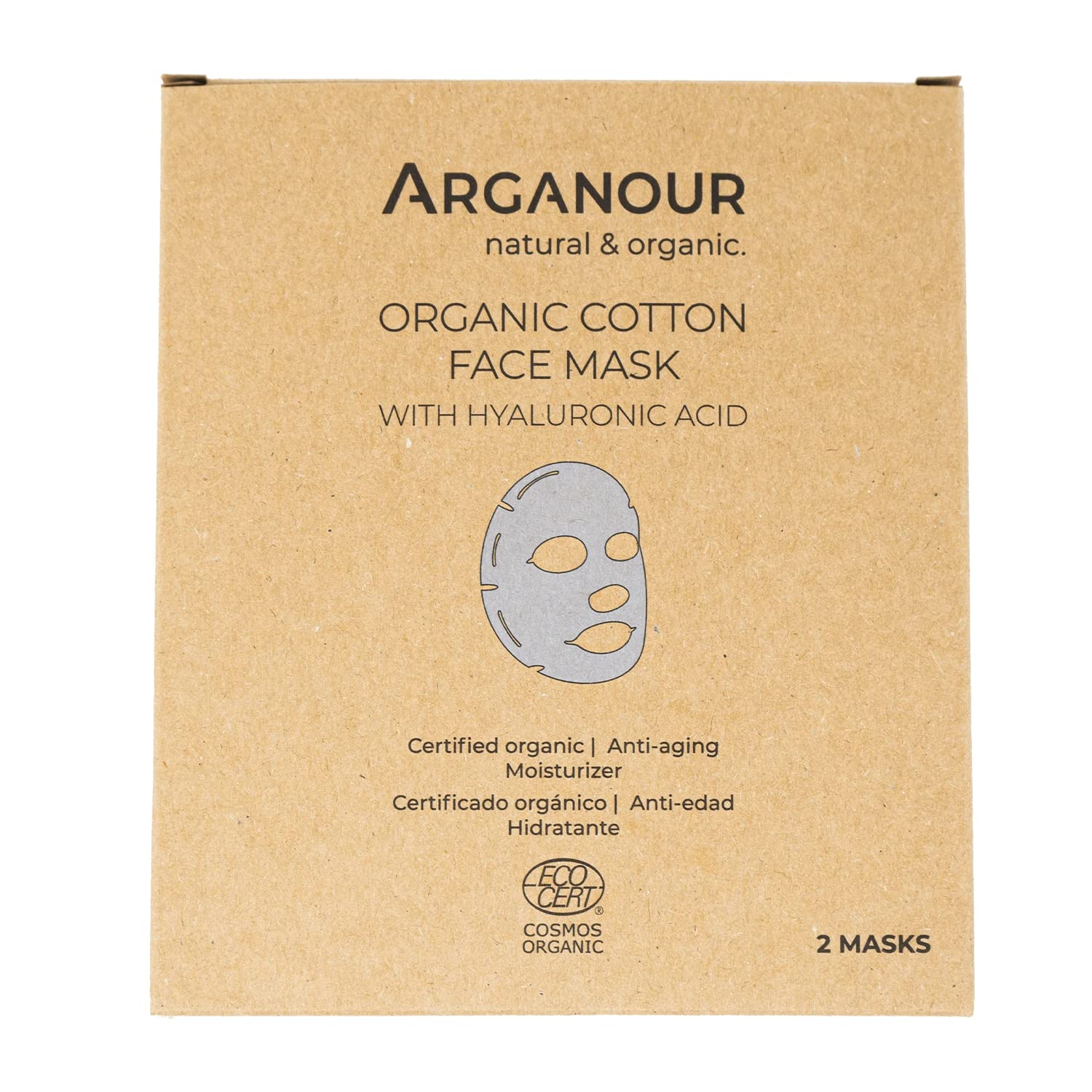 Organic Cotton Face Mask with Hylaruronic Acid