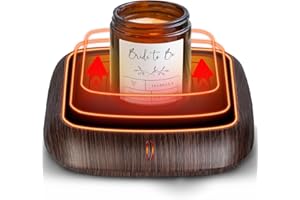 PUSEE Large Candle Warmer Plate with 6H Auto Shut Off, Coffee Mug Warmer with 3 Temp Settings,Wax Candle Warmer Safely Releases Scents Without a Flame,Tea Cup Warmer for Desk in Your Home & Office