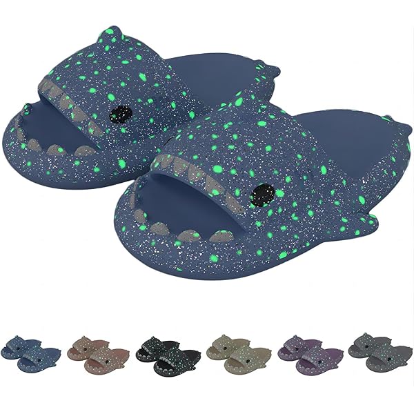 thumbnail interactive-video image 1 of ONKOUKOU Cute Cartoon Boys Slippers - Non Slip Lightweight Open Toe Indoor Shower Pool Slippers For All Seasons 1 of 12