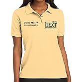 Custom Embroidered Polo Shirts for Women Personalized Add Your Name Text Polo Shirts for Ladies