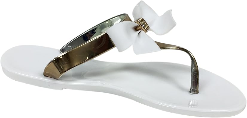 women's jelly sandals with bow