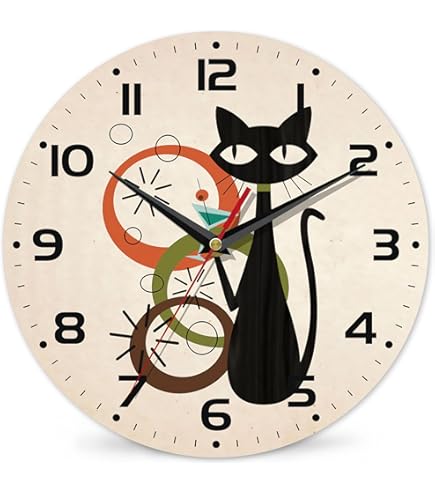 Pretty Kitty Clock　アレンデザイン壁掛け時計 Pretty Kitty Pink Clock – Allen Designs Studio