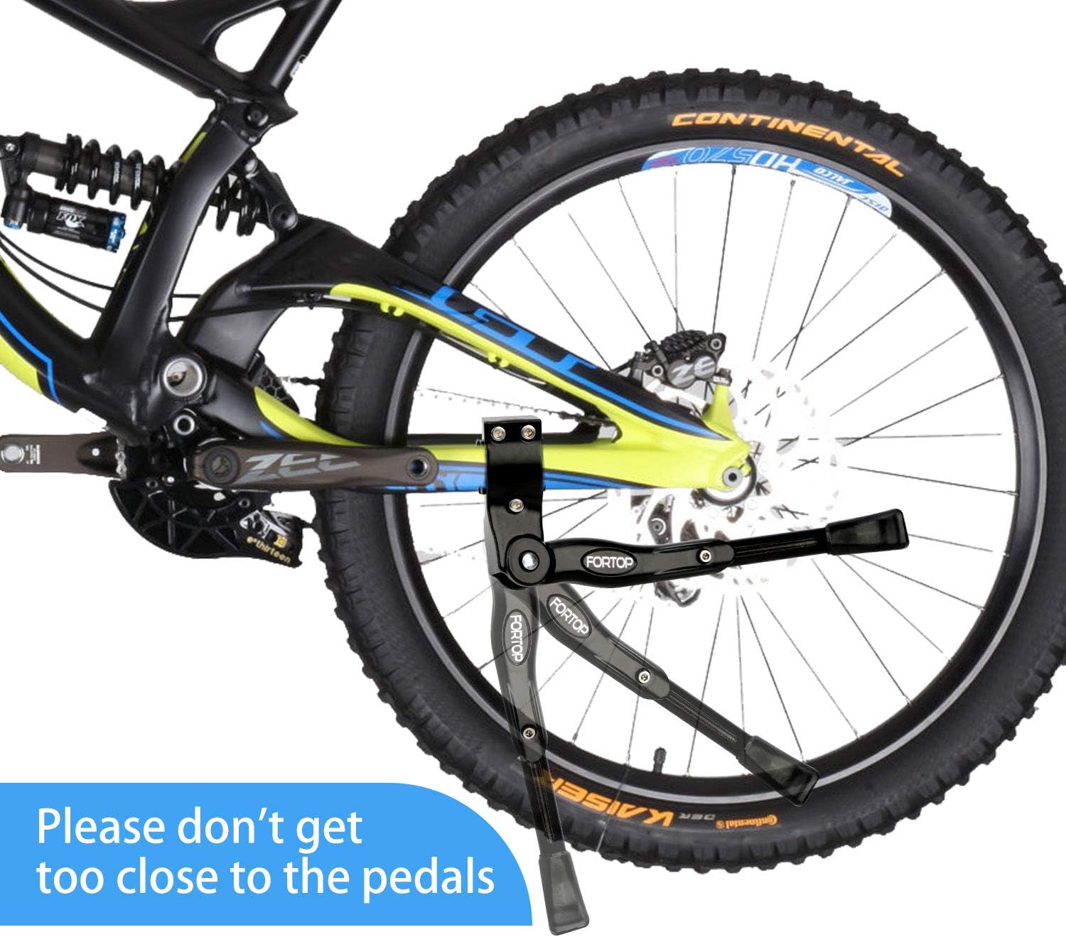 FORTOP Bike Support Bicycle Kickstand Adjustable Aluminum Alloy for 22" 24" 26" 28" Mountain Bike/Road Bicycle/BMX/MTB/City Commuter Bike/Kids Bike/Sports Bike/Adult Bike/700 Road Bike: Home Improvement