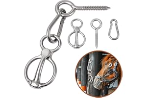 CHOWZZ Horse Tie Ring Blocker, Horse Tack and Supplies, Horse Rigging Equipment, Horse Safety Accessories with Eye Bolt, Cross Tie Rings for Horses to Prevent Pulling-1 Pcs