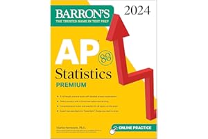 AP Statistics Premium, 2024: 9 Practice Tests + Comprehensive Review + Online Practice (Barron's AP)