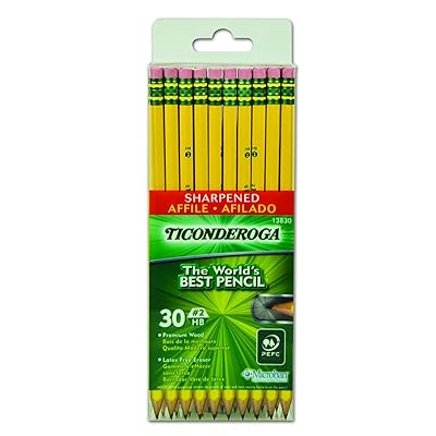 Ticonderoga Pre-Sharpened Pencils, 30 Per Kuwait Ubuy