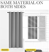 Aspire Homeware Blackout Curtains Light Grey 66x54 2 Panels with Tiebacks view 5