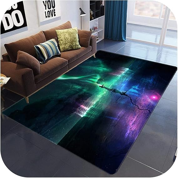 Alfombra de suelo con impresión de mujer africana de gran área de