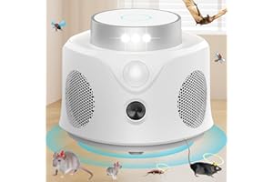 COMIGAL Ultrasonic Pest Repeller Indoor,Rodent Repellent Ultrasonic Plug in,Squirrel Mice/Rat Repellent Attic for House,Electronic Ultrasonic Mouse Repellent Devices,9 LED Strobe Lights 3 Model Switch