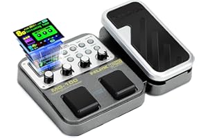 ASMUSE MG-100 Professional Multi Effects Guitar Pedal, Electric Guitar Effects Pedal with 58 Effects, Guitar Effects Processor with Wah Pedal for Sound Di Box Electric Guitar Bass Loop Amplifier Tube Pedal