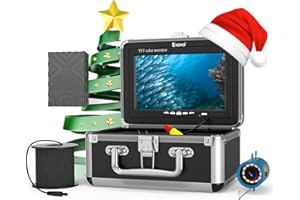 Eyoyo Underwater Fishing Camera, Ice Fishing Video Camear 1000TVL with 7 inch LCD Monitor, Waterproof Camera, 12pcs Infrared Lights Fish Finder for Ice Fishing, Lake, Boat