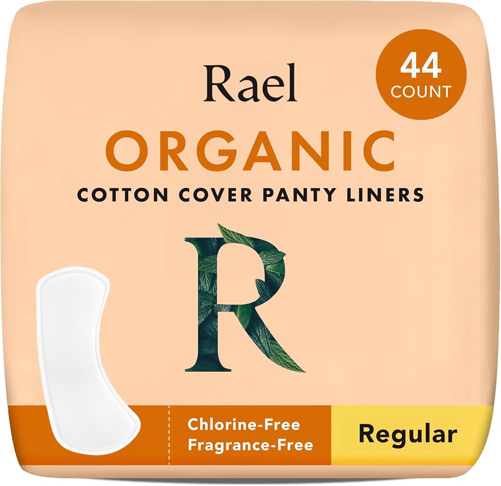 Rael Organic Cotton Cover Panty Liners Light Absorbency 44 Count