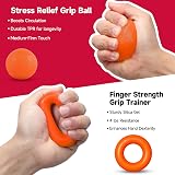 FitBeast Hand Grip Strengthener Kit 5 Pack Adjustable Forearm Grippers Orange view 4