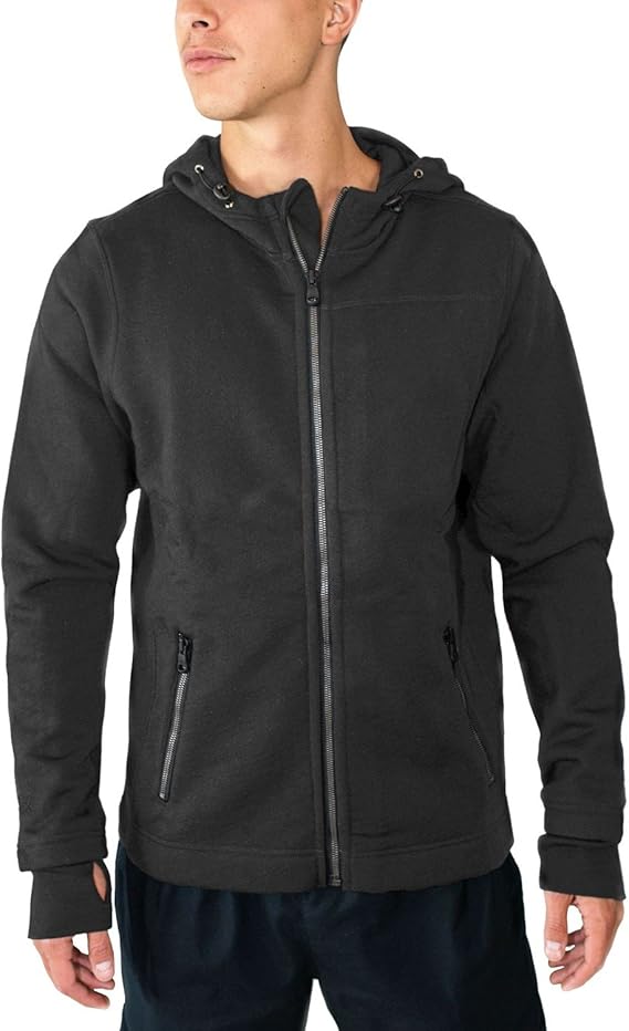 Amazon.com: Woolx Mens Grizzly Full Zip Merino Wool Hooded Sweatshirt ...