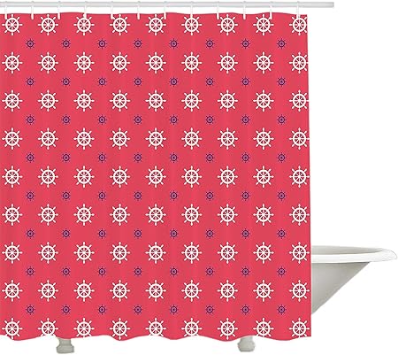 Yeuss Rideau De Douche Sur Roues De Ship Motif De Cordage Navigation Nautique Abstraite Maitrise Du Jeu En Mer Decors En Tissu Pour Salle De Bain Brun Noir 72 X80 Amazon Fr Cuisine Maison