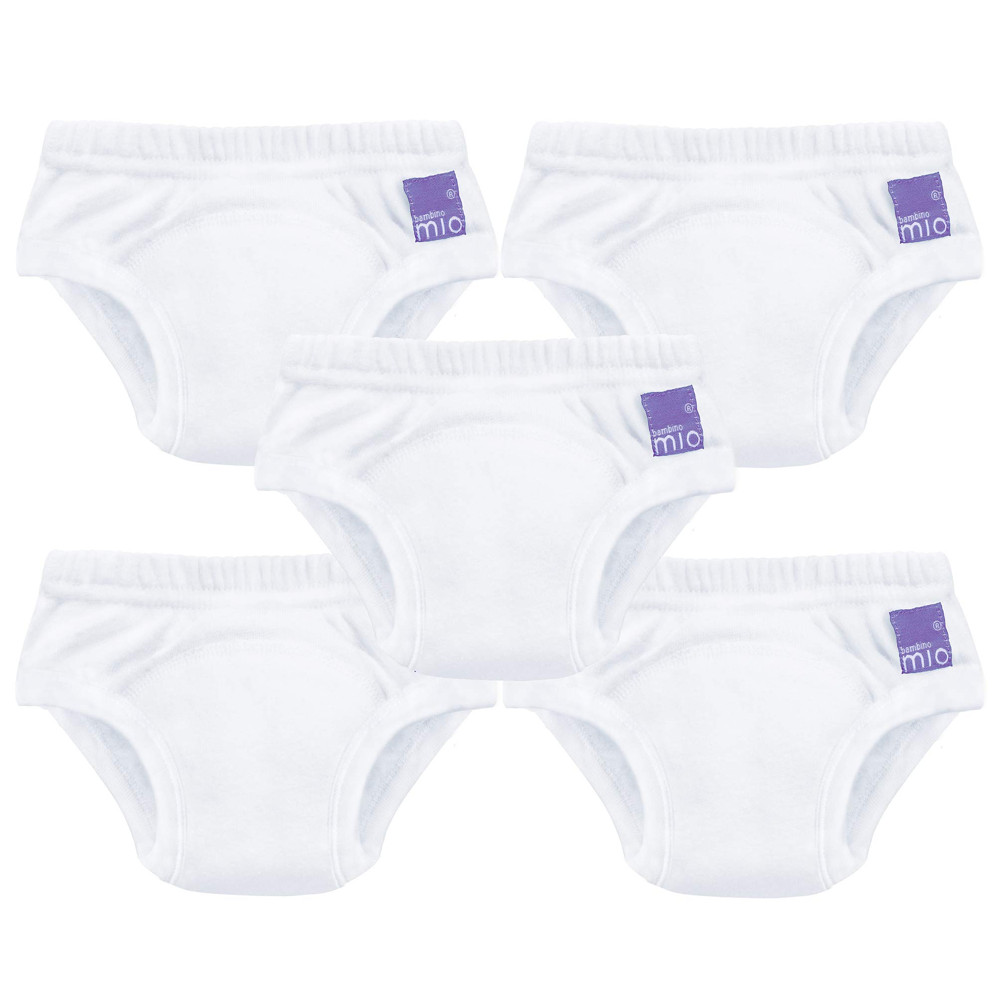 Bambino Mio, Reusable Potty Training Pants for Boys and Girls, 5 Pack (White, 2-3 Years) — image 1