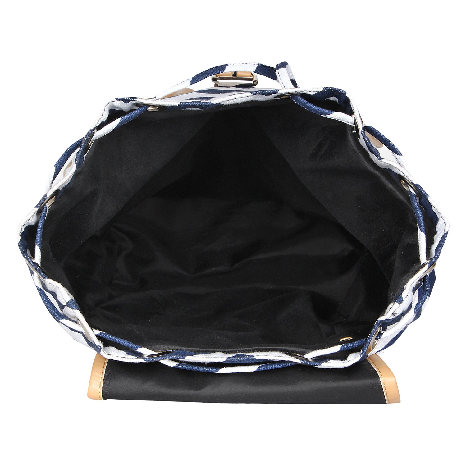 lychee bags women's blue, white canvas lacey backpack