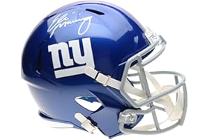 SPORTS MEMORABILIA Eli Manning New York Giants Autographed Riddell Speed Replica Helmet - Autographed NFL Helmets